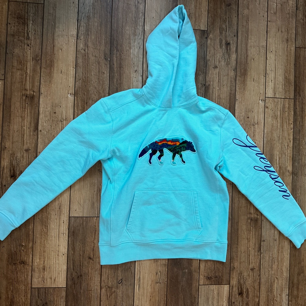 Greyson Blue Hoodie with Bear Design